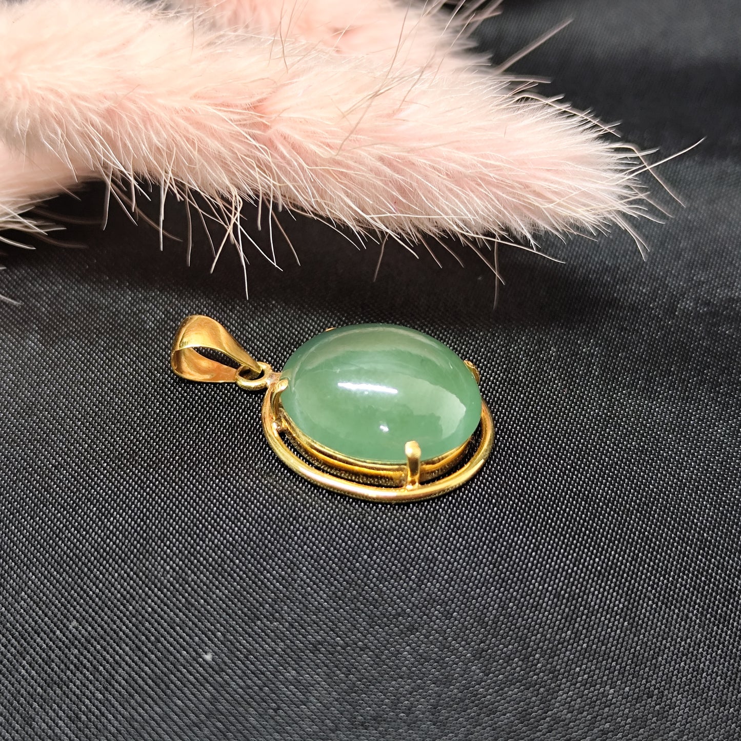 Burma Jade Pendant with 18K Gold
