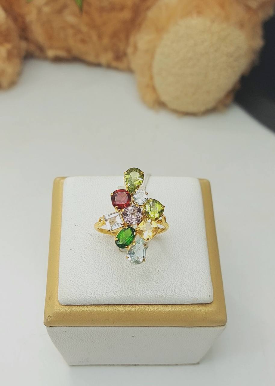 Colorful Spinel Ring