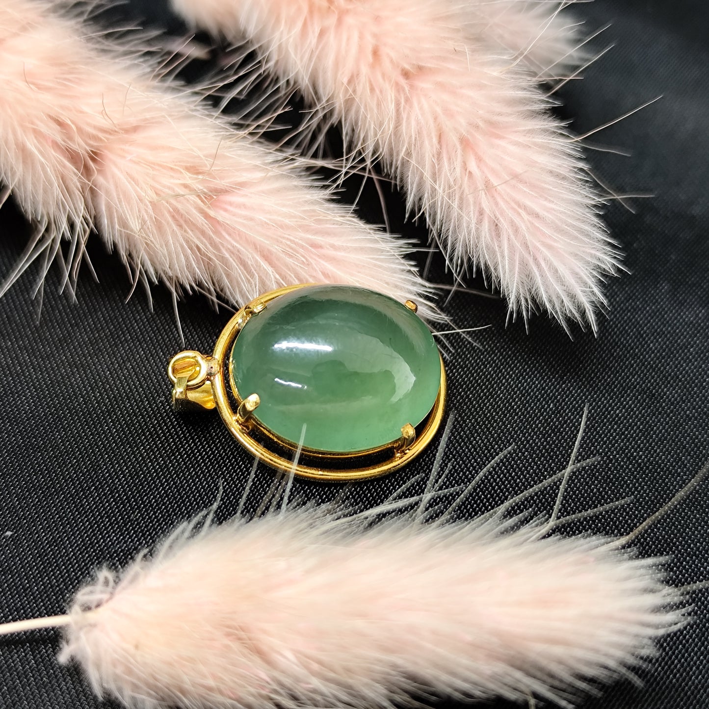 Burma Jade Pendant with 18K Gold