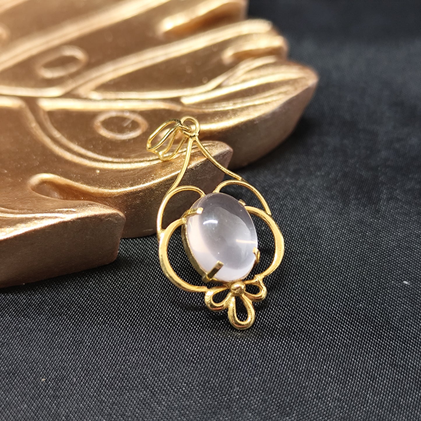 Rose Quartz with 18K Gold