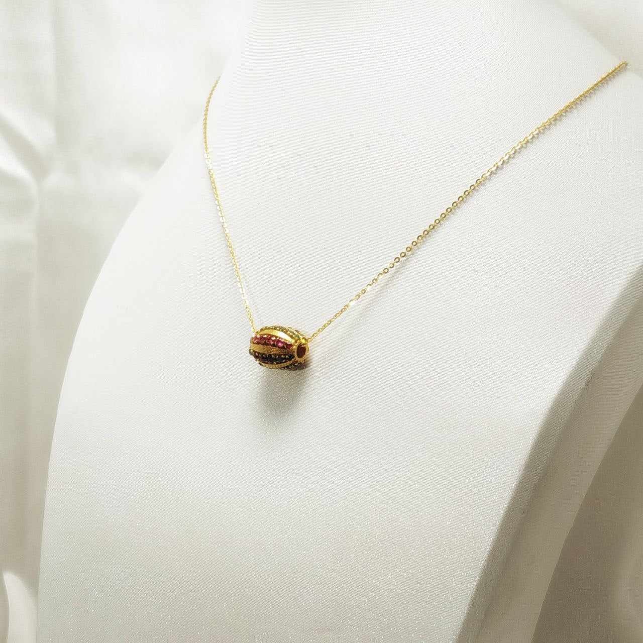 Ruby , Sapphire & Emerald Pendant with 18K Gold
