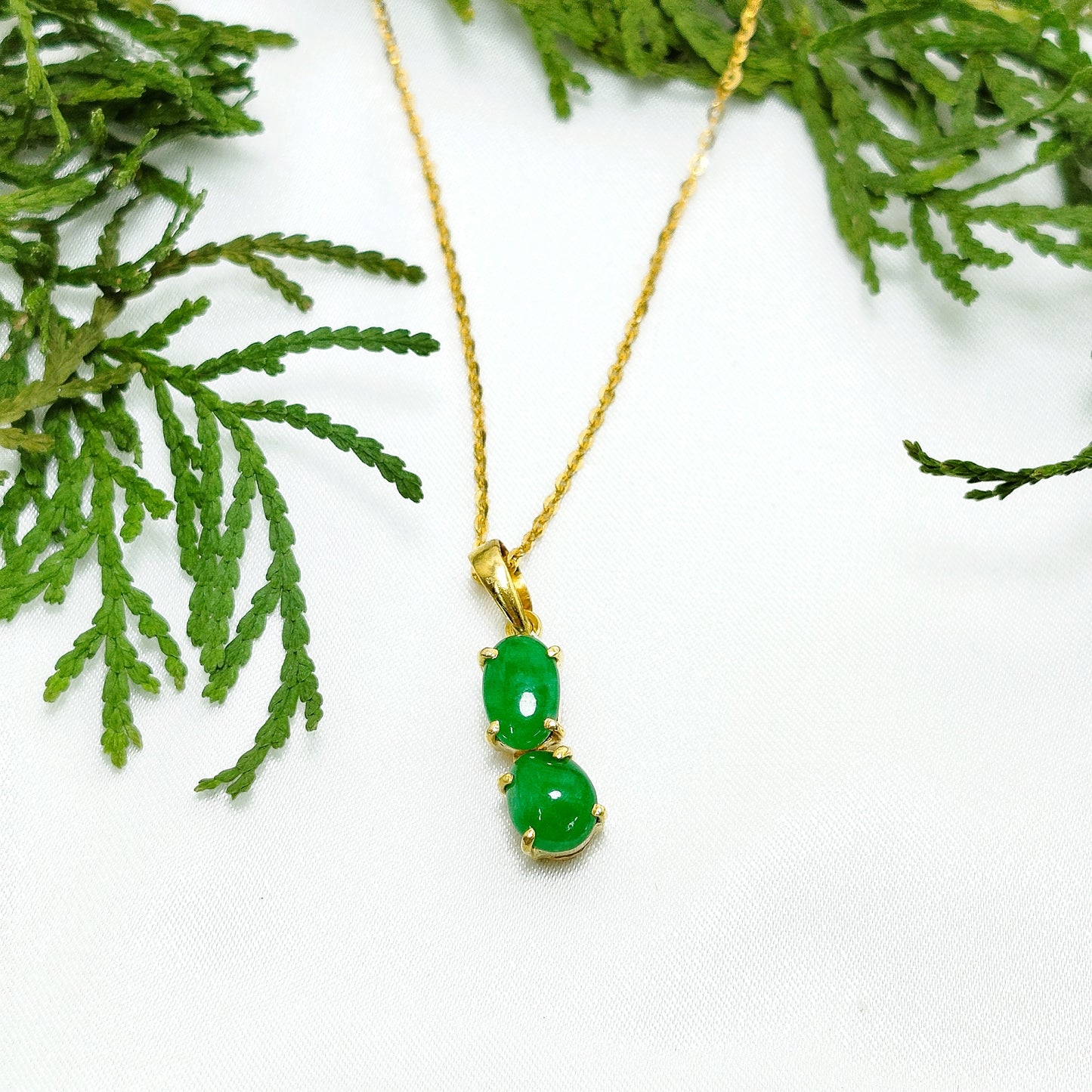 Burma Jade Pendant with 18K Gold