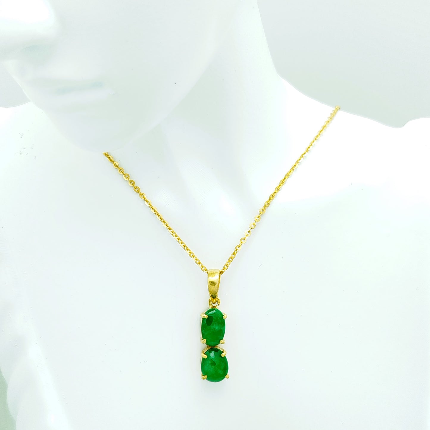 Burma Jade Pendant with 18K Gold