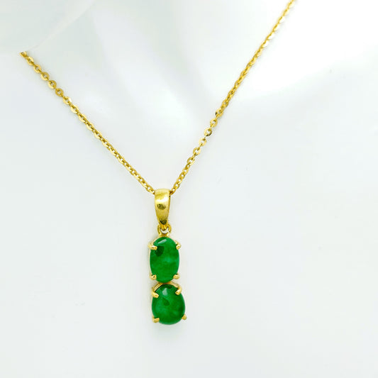 Burma Jade Pendant with 18K Gold