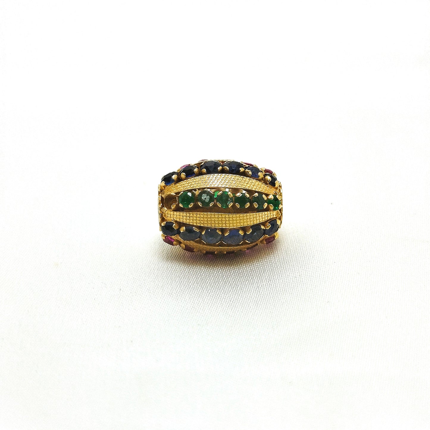 Ruby , Sapphire and Emerald Pendant with 18K Gold