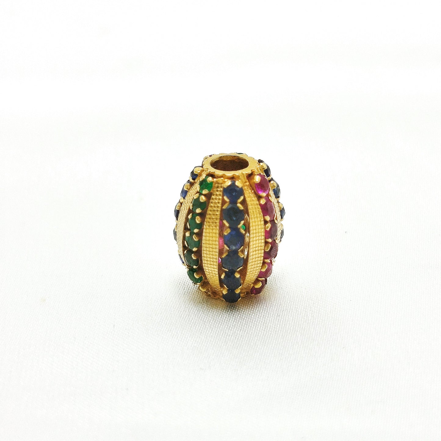 Ruby , Sapphire and Emerald Pendant with 18K Gold