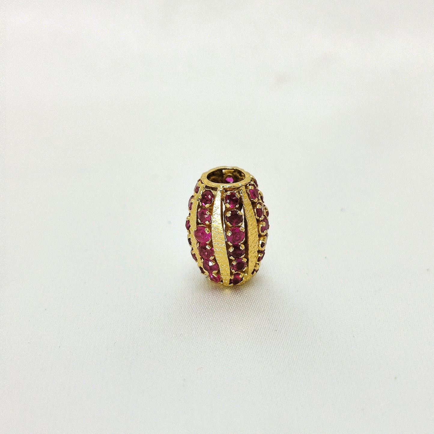 Natural Burmese Ruby Pendant with 18K Gold