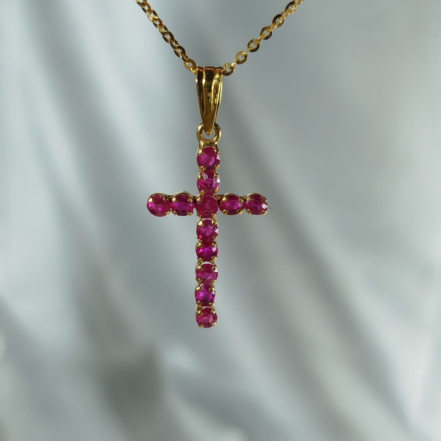 Ruby Pendant with 18K Gold