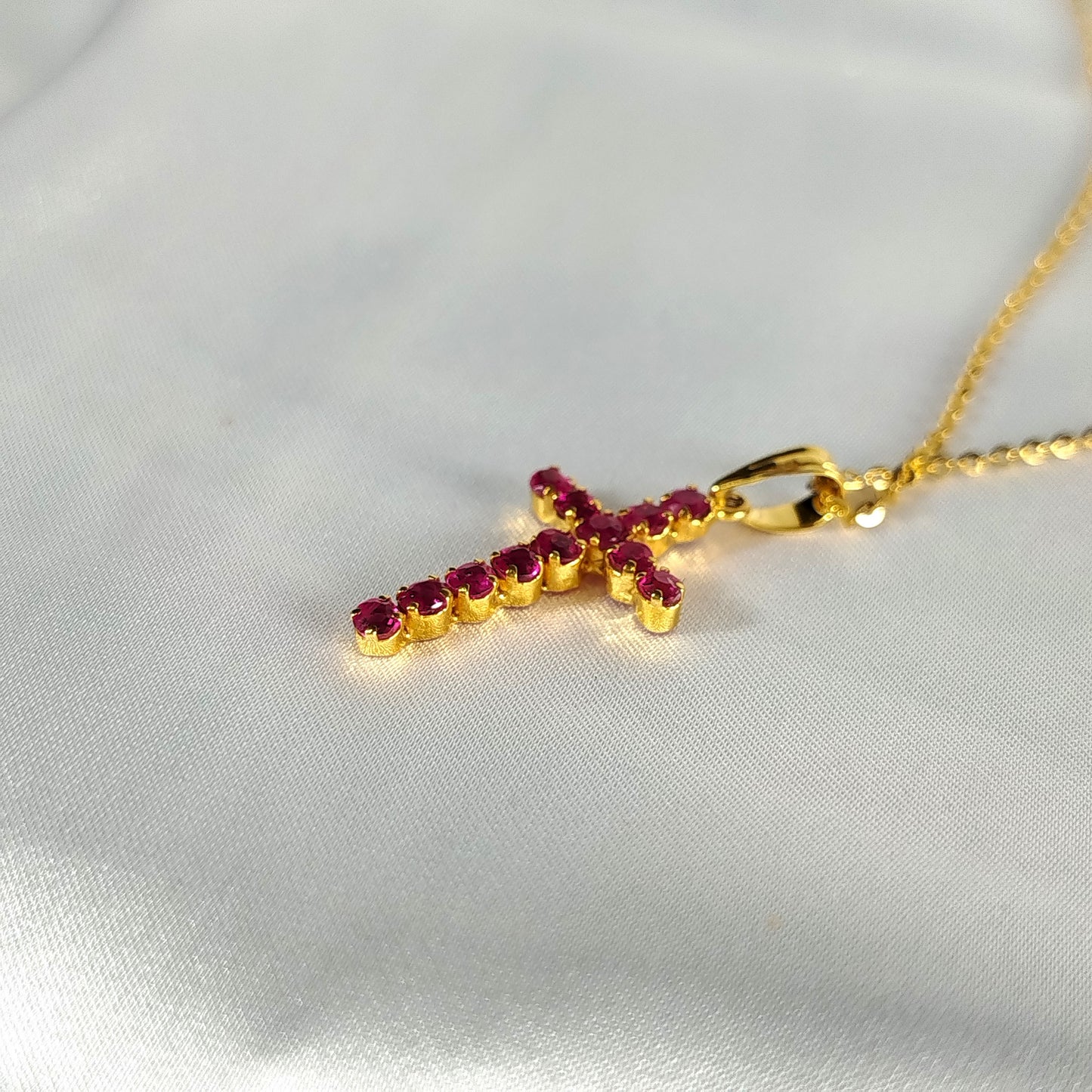 Ruby Pendant with 18K Gold