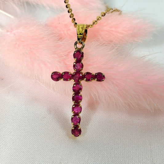 Ruby Pendant with 18K Gold