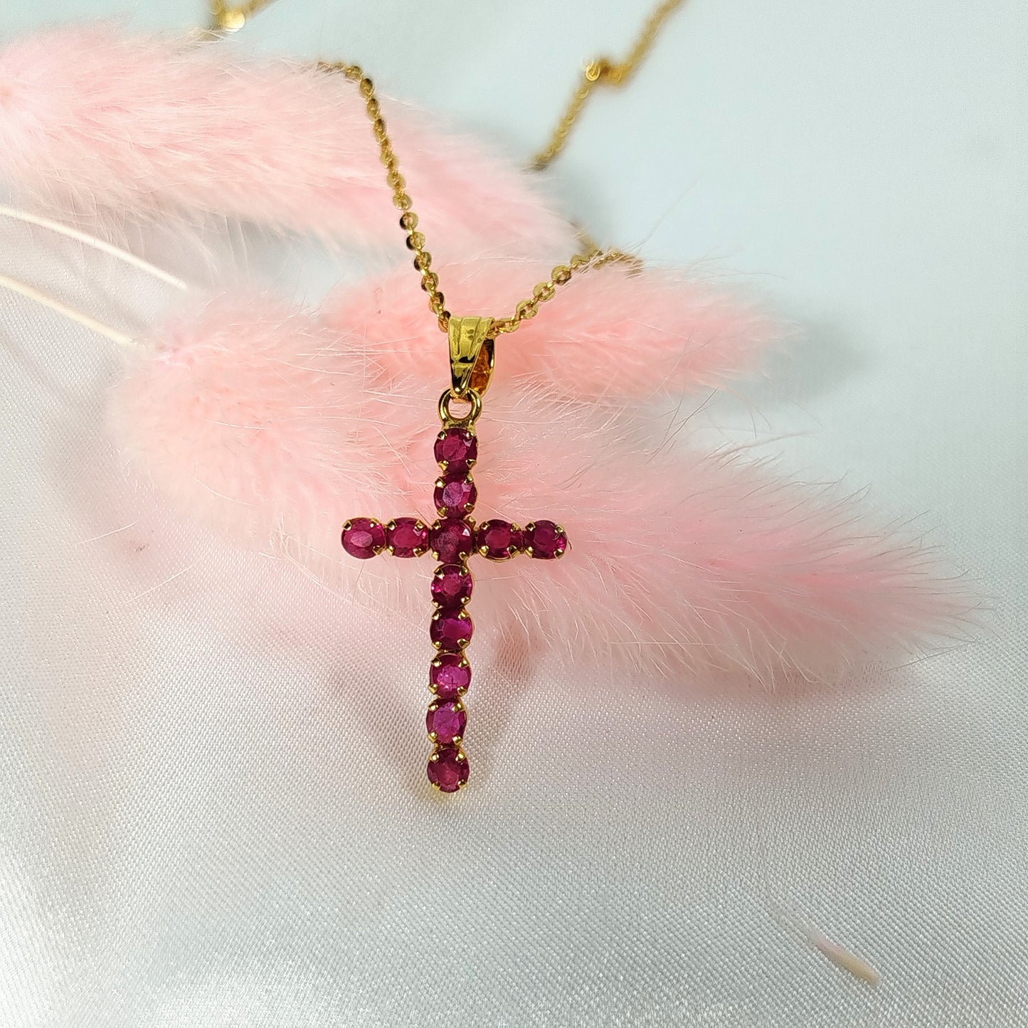 Ruby Pendant with 18K Gold
