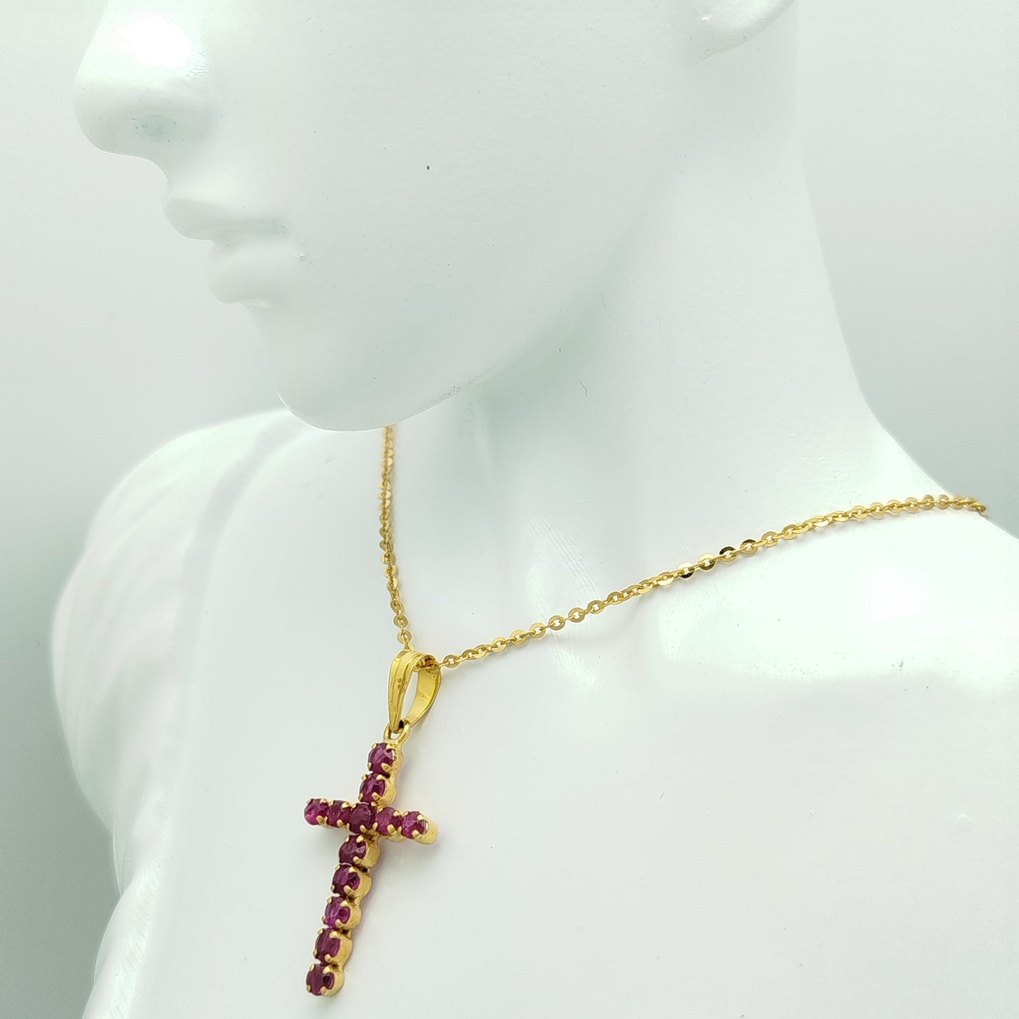 Ruby Pendant with 18K Gold